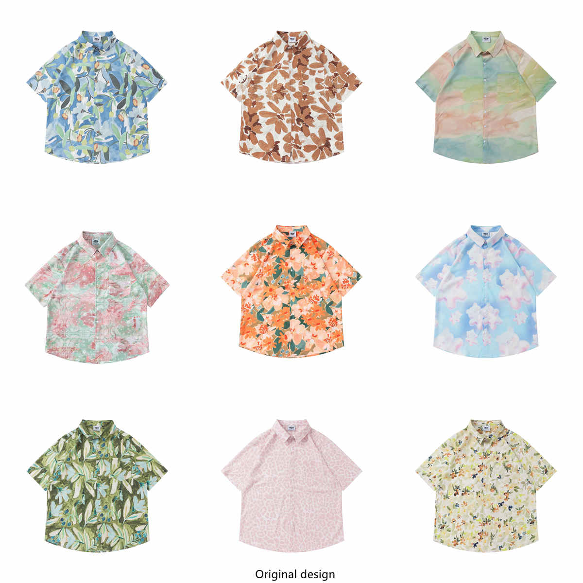Vintage Hawaiian Floral Shirt - เสื้อเชิ้ตผู้ชายลายดอกไม้สไตล์วินเทจ แขนสั้น ทรงหลวม สไตล์ฮาวาย เหมาะสำหรับวันหยุดฤดูร้อน เสื้อคู่ลำลอง