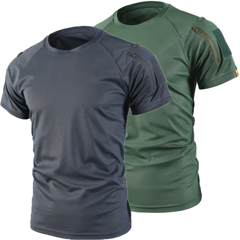 Tactical Military Shirt Cargo - ผู้ชายทหารกีฬาฤดูร้อน Tees ด่วนแห้งเสื้อยืดยุทธวิธี Camping Hiking Trekking
