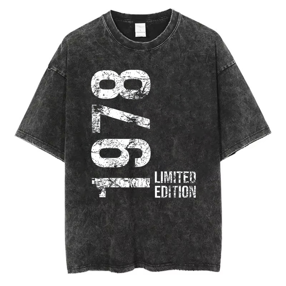 Acid Wash Vintage Graphic T Shirt - เสื้อยืดลายกราฟิกผ้าฝ้ายวินเทจ รุ่นลิมิเต็ดอิดิชั่น ปี 1978 ทรงหลวม แขนสั้น