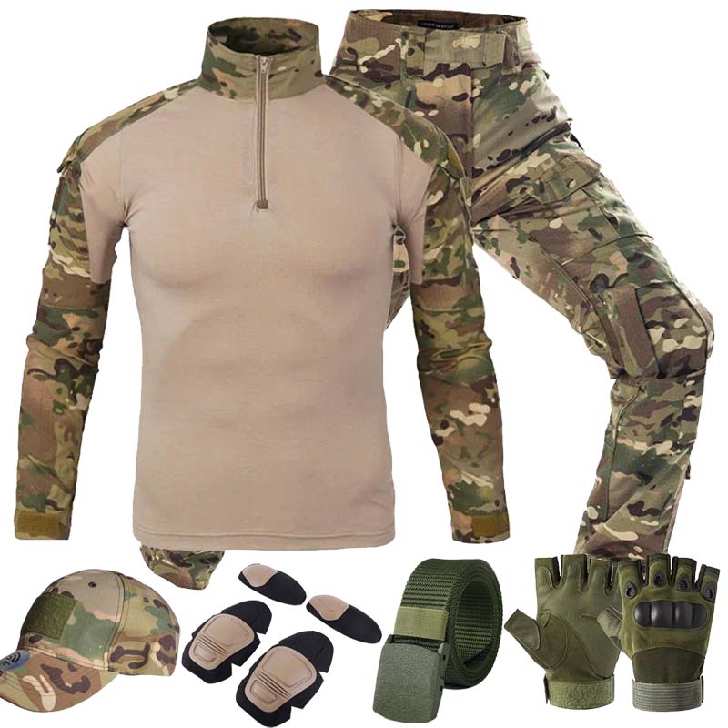 ชุดยุทธวิธีกลางแจ้ง MC ลายพราง - Tactical Military Shirt Cargo บทวิจารณ์และราคา