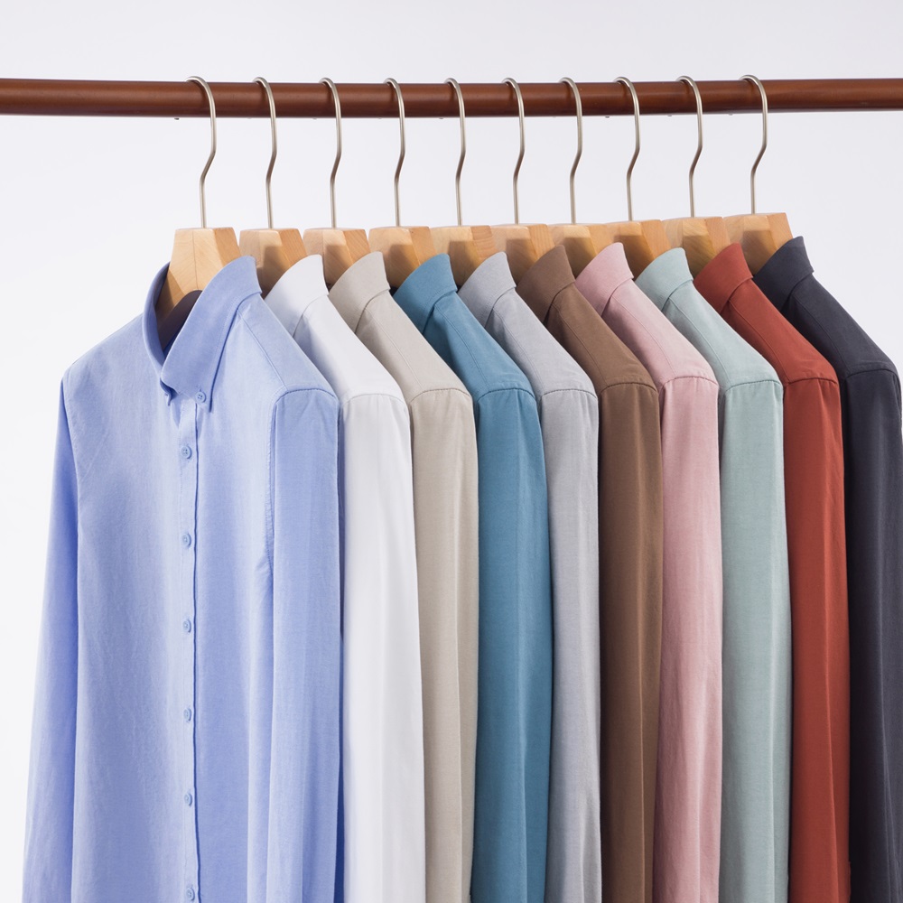 เสื้อเชิ้ตอ๊อกซ์ฟอร์ดผู้ชายปี  - Mandarin Collar Formal Shirt Slim Fit บทวิจารณ์และราคา