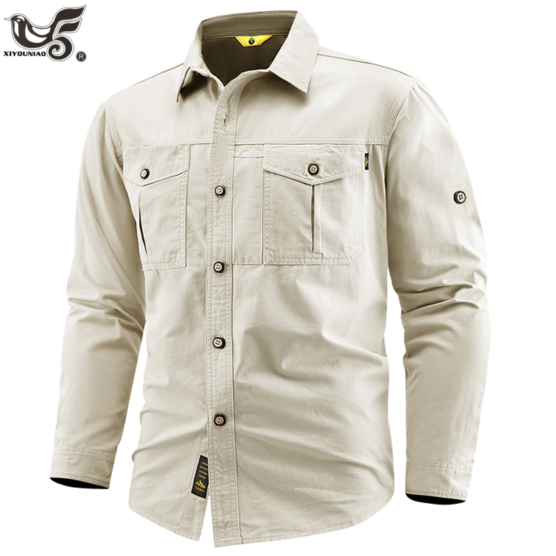 เสื้อเชิ้ตทหารธุรกิจ แขนยาว สำ - Tactical Military Shirt Cargo บทวิจารณ์และราคา