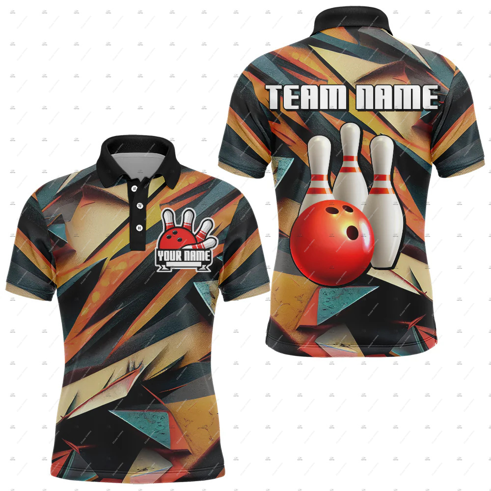 เสื้อโปโลพิมพ์ลาย 3 มิติ สไตล์ - Short Sleeve Bowling Shirt Retro บทวิจารณ์และราคา