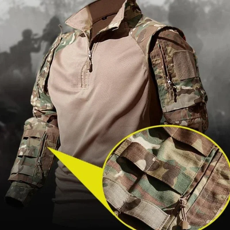 ชุดเสื้อยุทธวิธีใหม่สำหรับผู้ช - Tactical Military Shirt Cargo บทวิจารณ์และราคา