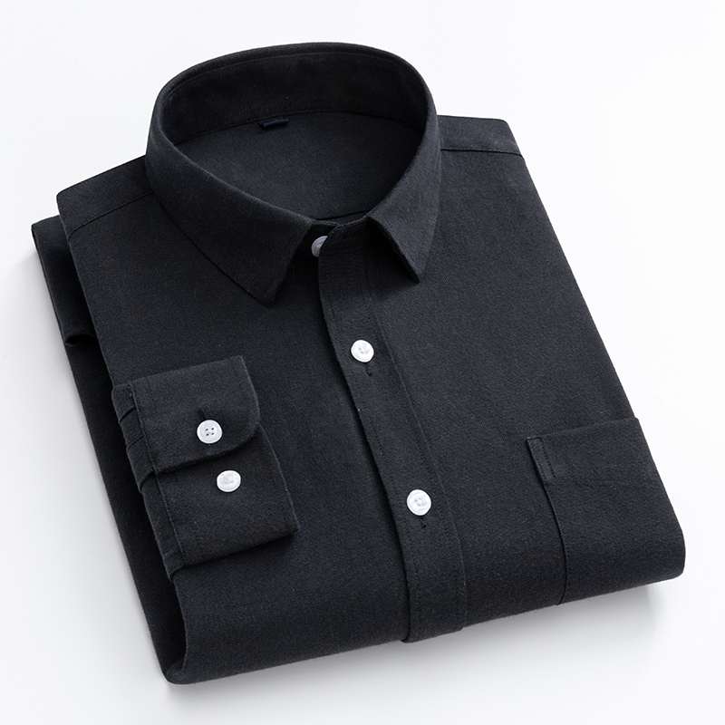 สีกรมท่าอ็อกซ์ฟอร์ดเสื้อเชิ้ตผ - Oxford Cotton Casual Shirt Business บทวิจารณ์และราคา