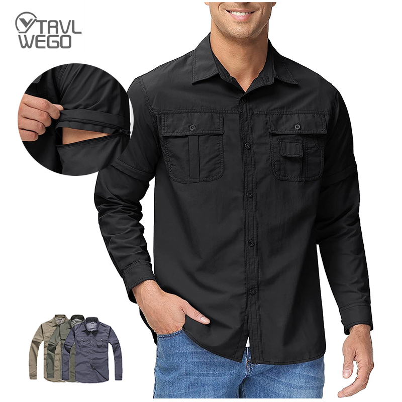TRVLWEGO ชายเสื้อเดินป่าตั้งแค - Tactical Military Shirt Cargo บทวิจารณ์และราคา