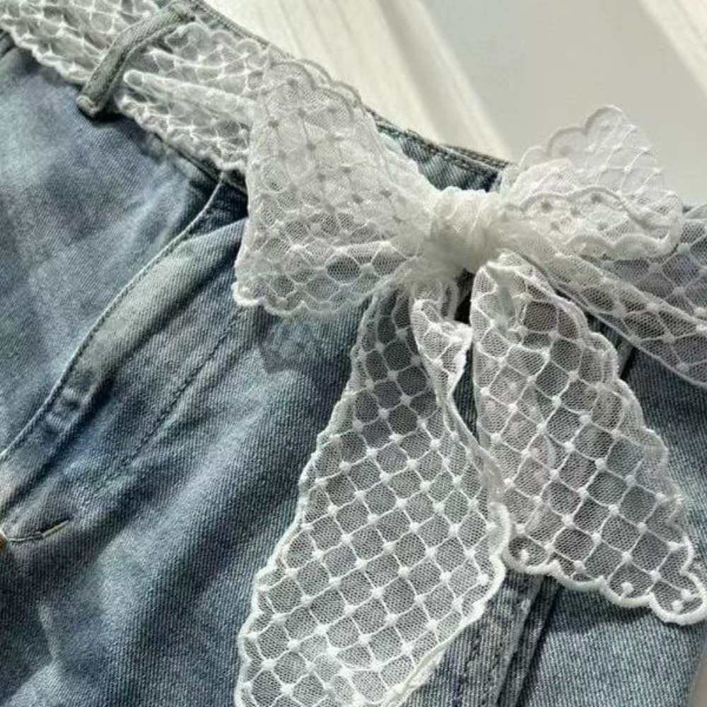 เข็มขัดลูกไม้สีขาวหวานสำหรับผู - Jeans บทวิจารณ์และราคา