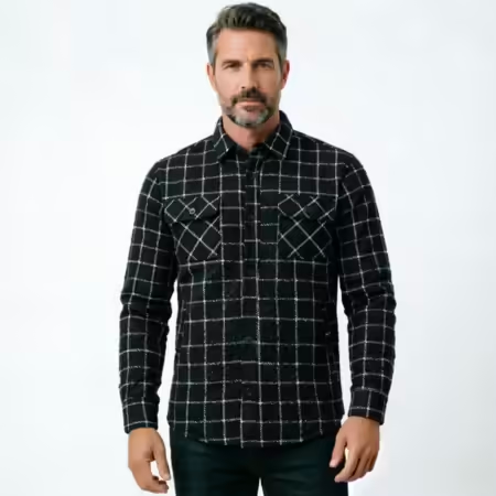 เสื้อเชิ้ตลายสก็อตแขนยาวสไตล์อ - Flannel Plaid Shirt Heavy Weight บทวิจารณ์และราคา