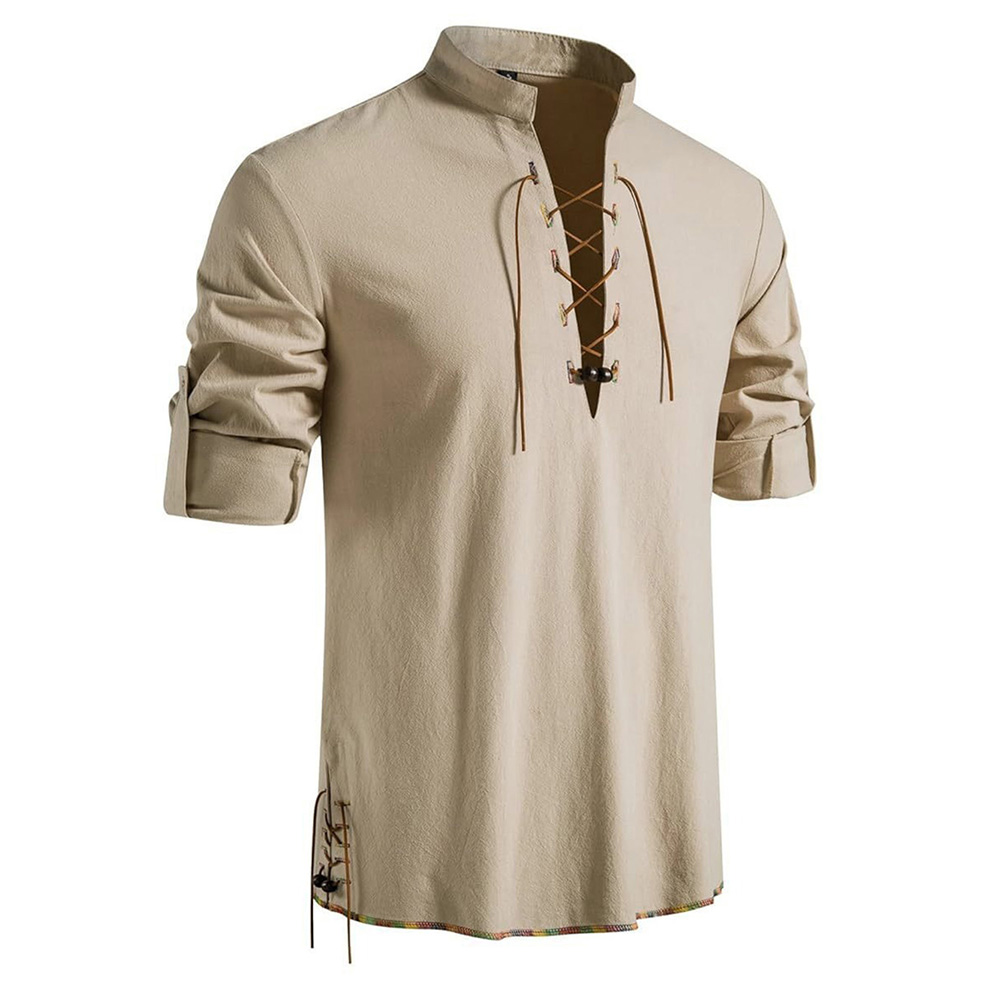 เสื้อเชิ้ตโจรสลัดยุคกลางสำหรับ - Medieval Gothic Lace Up Pirate Shirt บทวิจารณ์และราคา