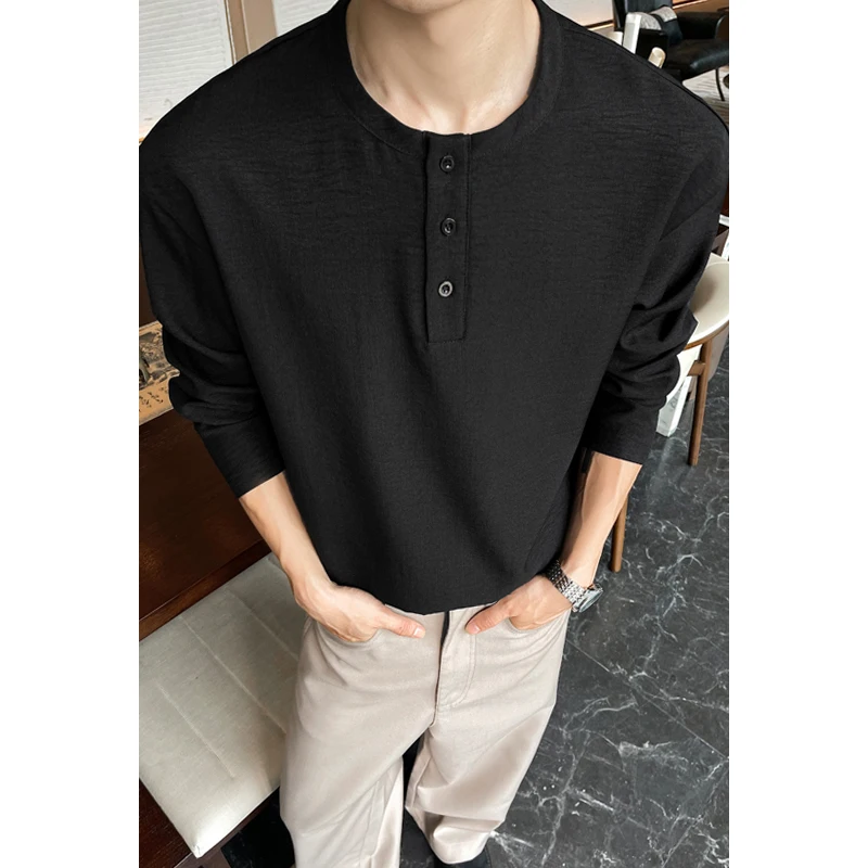 เสื้อเชิ้ตผู้ชายสไตล์ลำลอง ผ้า - Mens Linen Shirt Long Sleeve บทวิจารณ์และราคา