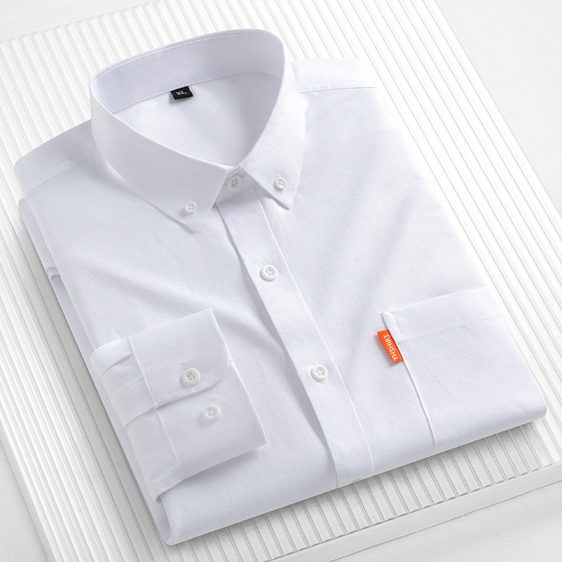 เสื้อเชิ้ตผู้ชายผ้าฝ้ายแท้ 100 - Oxford Cotton Casual Shirt Business บทวิจารณ์และราคา