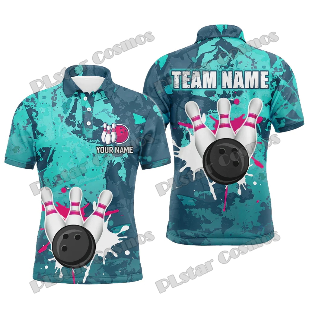เสื้อโปโลผู้ชายพิมพ์ลาย 3 มิติ - Short Sleeve Bowling Shirt Retro บทวิจารณ์และราคา