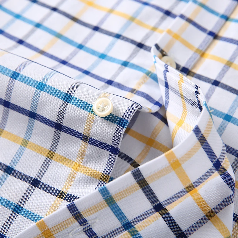 เสื้อเชิ้ตผู้ชายผ้าฝ้าย 100% แ - Oxford Cotton Casual Shirt Business บทวิจารณ์และราคา