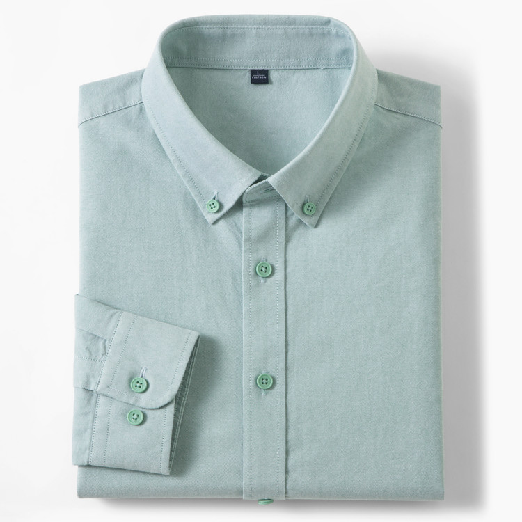 เสื้อเชิ้ตอ๊อกซ์ฟอร์ดผู้ชายปี  - Mandarin Collar Formal Shirt Slim Fit บทวิจารณ์และราคา