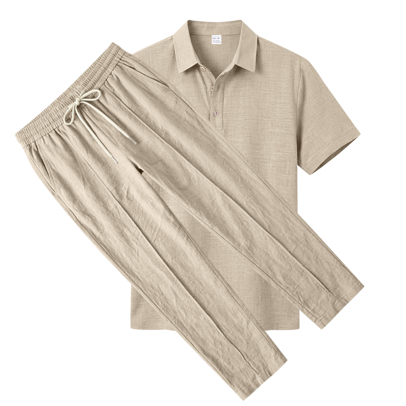 ชุดโปโลชาย 2 ชิ้น เสื้อโปโลแขน - Mens Linen Shirt Long Sleeve บทวิจารณ์และราคา