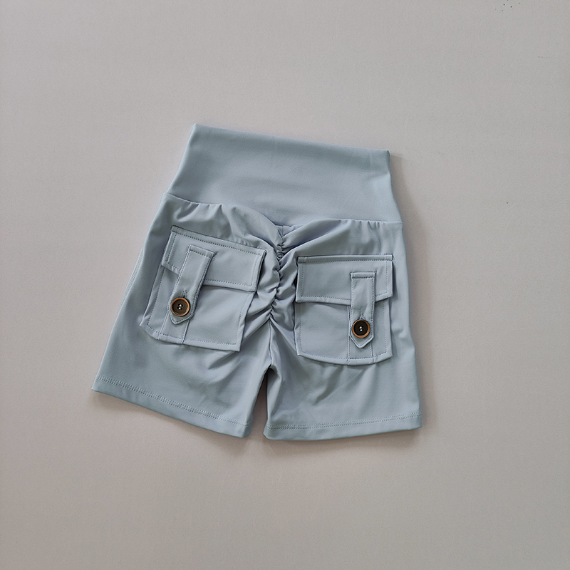 Nude เอวสูงพีชสะโพกไม่มีรอยต่อ - Shorts บทวิจารณ์และราคา