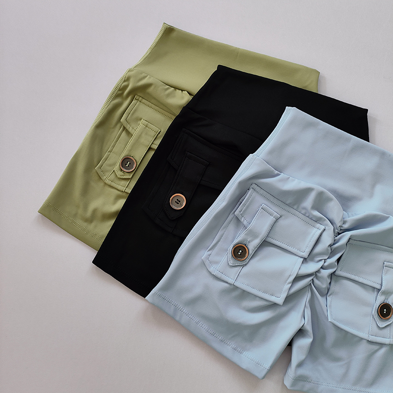 Nude เอวสูงพีชสะโพกไม่มีรอยต่อ - Shorts บทวิจารณ์และราคา